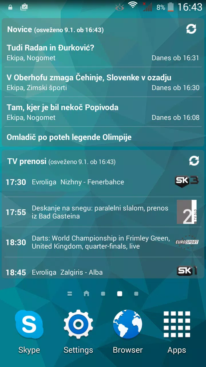 Športer.si - TV Spored v živo APK للاندرويد تنزيل