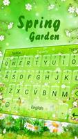 Hermoso jardín de primavera Teclado Poster