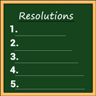 Resolutions for 2018 New Year icon