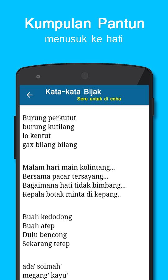 3001 Kata2 Bijak Pantun Lucu Gombal For Android Apk Download