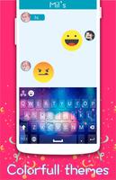 Colorful Rain Keyboard Affiche