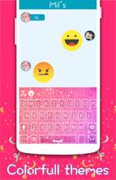 Pink Glitter Keyboard poster