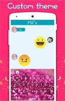 Pink Glitter Keyboard اسکرین شاٹ 1