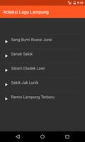 Koleksi Lagu Daerah Lampung plakat