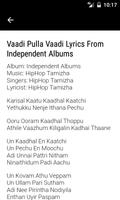 Lyrics Hiphop Tamizha Songs poster