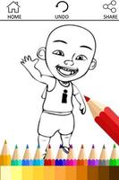 Coloring Upin Book Ipin Pages پوسٹر