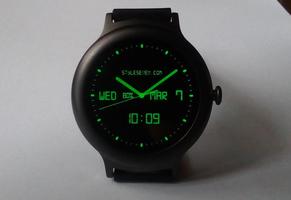 Analog-Digital Watch Face7 for Wear OS by Google 2 Affiche