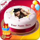 Name Photo on Birthday Cake ícone