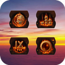 Steel Metal Texture Flame Icon Pack APK