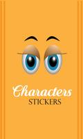 Character chat stickers Affiche