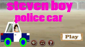 steven boy police car plakat