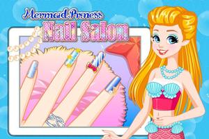 Mermaid Princess Nail Salon Affiche