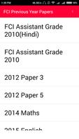 FCI Previous Year Sample Paper Affiche
