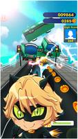 Subway Cat Noir Run Surf poster