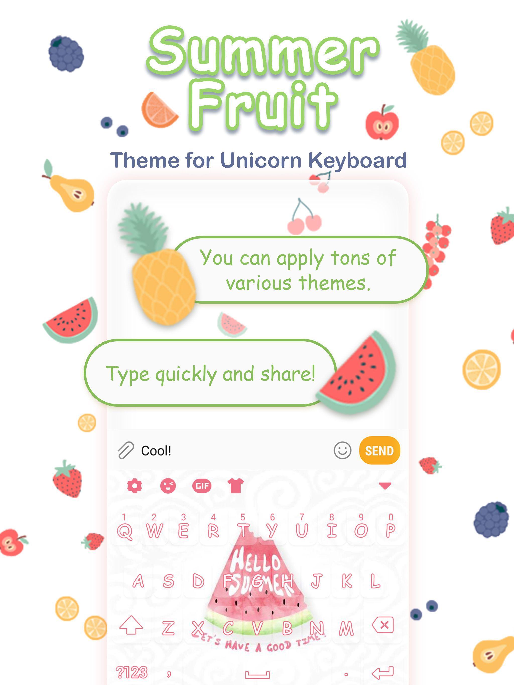 Sommer Frucht Emoji Tastatur Thema für Android - APK herunterladen