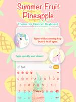 Summer Fruit Pineapple Keyboard Theme for Girls پوسٹر