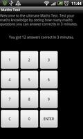 Maths Test captura de pantalla 1