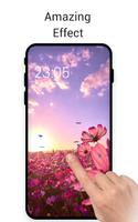 Sunset And Flower Field Live Wallpaper poster