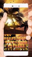 Coconut Sunset Keyboard Theme Cartaz