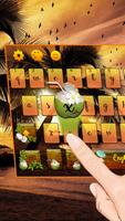 Coconut Sunset Keyboard Theme imagem de tela 1