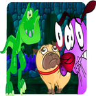 Cowardly Puppy Dog In The Courage Adventure icône