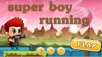 super boy running ポスター