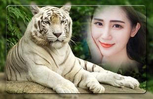 White Tiger Photo Frames ポスター