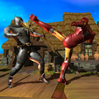 Battle of Superheroes iron-red Vs Bathero Fight icon