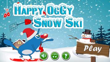 Happy Oggy Snow Ski Christmas постер