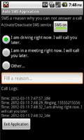 Auto SMS application capture d'écran 1
