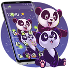 Ngọt panda cartoon chủ đề biểu tượng