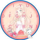 Sweety Girl Theme&Emoji Keyboard icône
