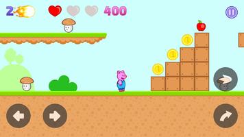 Piggy World - platformer game Affiche