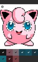 Pixel art Coloring by numbers for Pokemons Affiche