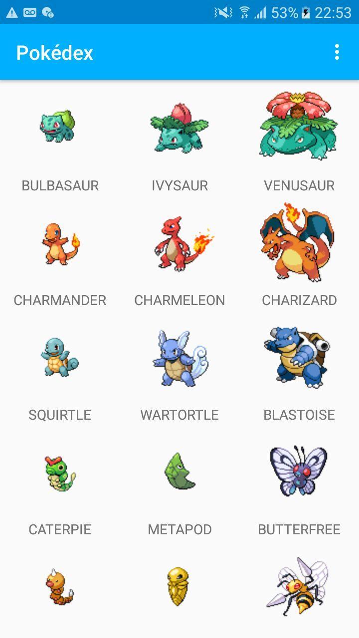 Lista de pokemon - Pokedex APK برای دانلود اندروید