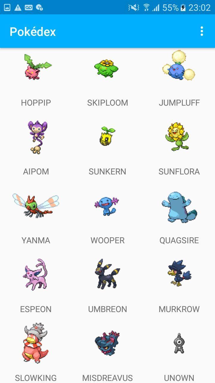 Lista de pokemon - Pokedex APK برای دانلود اندروید