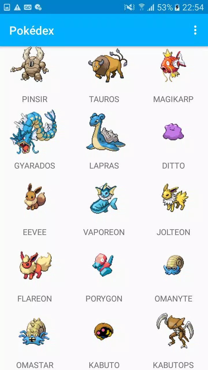 Lista de pokemon - Pokedex APK برای دانلود اندروید