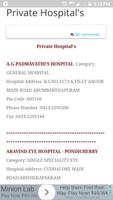 3 Schermata Pondicherry Hospitals Lists