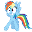 Pixel art Coloring by numbers for  little pony