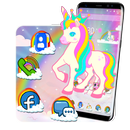 Rainbow Neon Pony Unicorn Theme APK