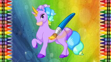 Ponys And Unicorns To Coloring poster