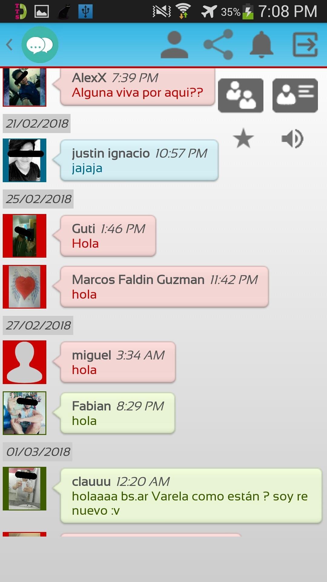 Salas de chat Salas de chat