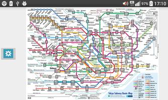 Poster Tokyo subway map support zoom