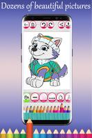 Coloring game for Paw Patrol الملصق