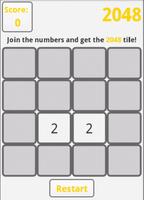 2048 puzzle game with numbers Affiche