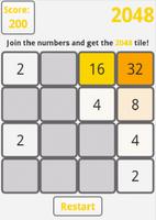 2048 puzzle game with numbers ảnh chụp màn hình 1