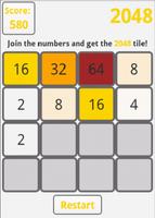 2048 puzzle game with numbers اسکرین شاٹ 2