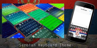 Serbian Keyboard Theme Affiche