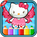 coloring cat yellow kitty APK