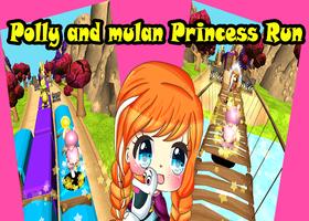 polly and mulan : princess run game Affiche